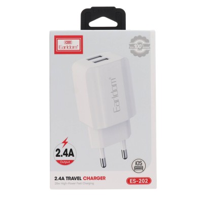 Earldom ES-202 Σετ Φόρτισης 2.4Α Με 2 θύρες USB και Καλώδιο USB σε Lightning