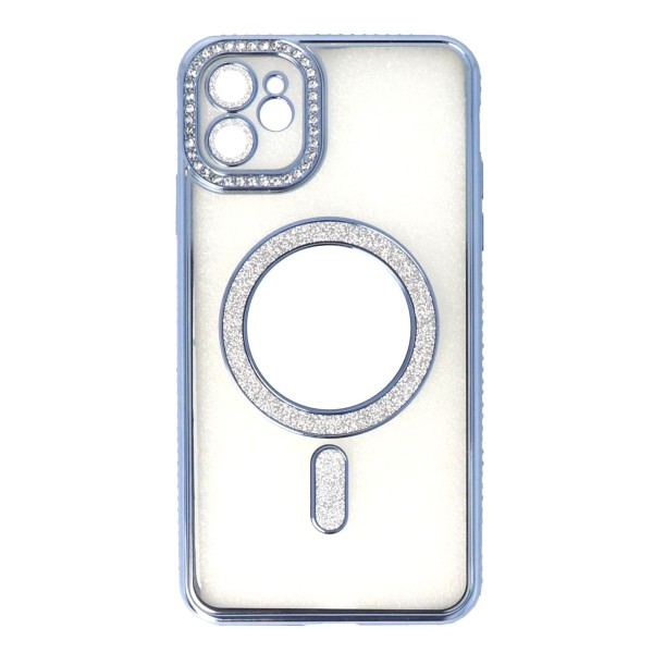 Siipro Back Cover Θήκη Σιλικόνης Με Τζαμάκι Κάμερας, Magsafe, Στρασάκια Και Γκλίτερ (Iphone 11) Αξεσουάρ Κινητών/Tablet