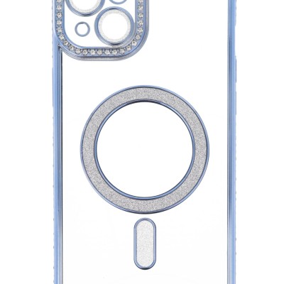 Meiyue Back Cover Θήκη Σιλικόνης Με Τζαμάκι Κάμερας, Magsafe, Στρασάκια Και Γκλίτερ (Iphone 15 Plus)