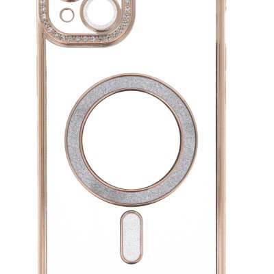 Meiyue Back Cover Θήκη Σιλικόνης Με Τζαμάκι Κάμερας, Magsafe, Στρασάκια Και Γκλίτερ (Iphone 15 Plus)
