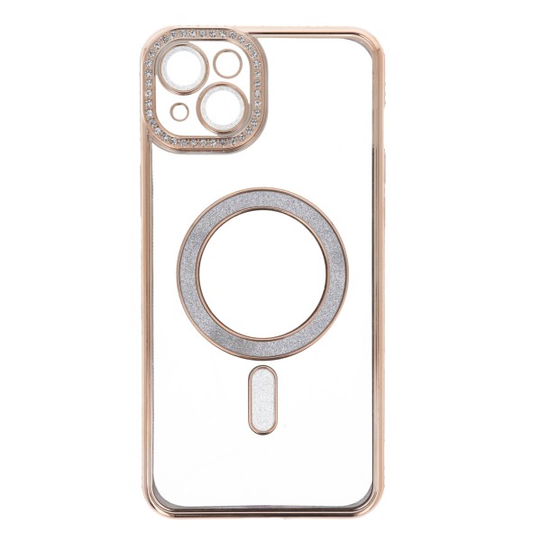 Meiyue Back Cover Θήκη Σιλικόνης Με Τζαμάκι Κάμερας, Magsafe, Στρασάκια Και Γκλίτερ (Iphone 15 Plus)