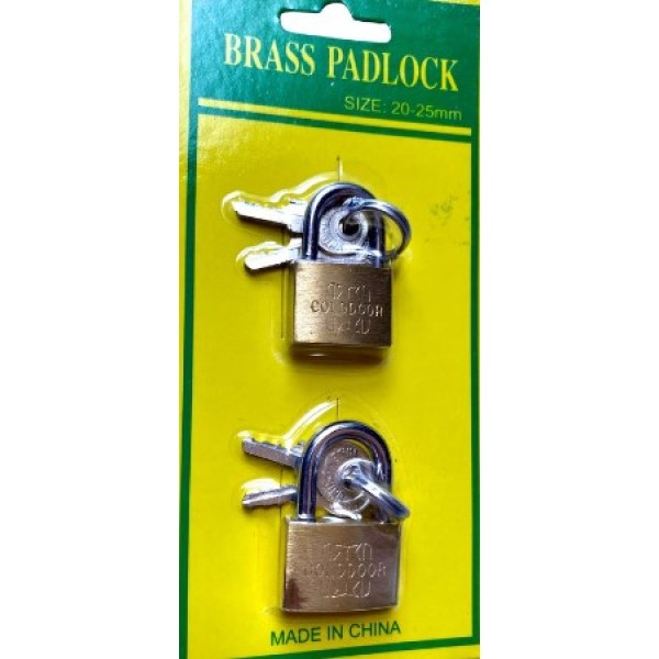 BRASS PADLOCK Σετ Λουκέτο με κλειδί - 20-25mm