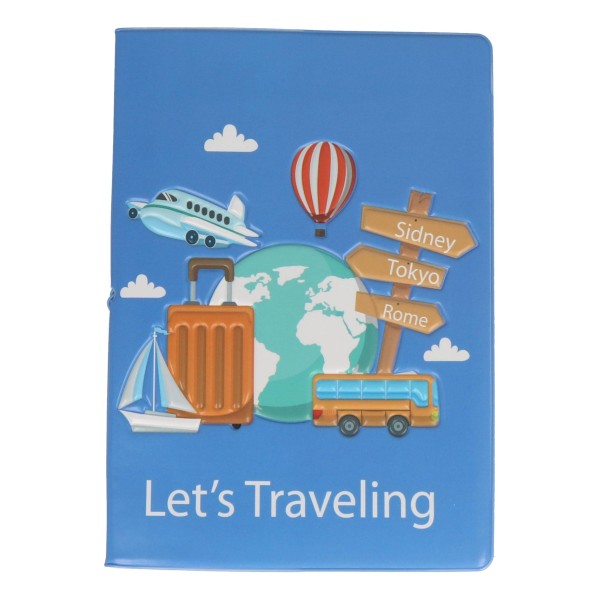 Erdom Θήκη Διαβατηρίου Με Σχέδιο Let's Traveling