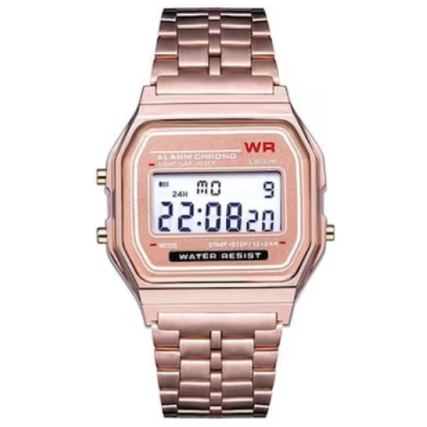 Ρετρό Ψηφιακό Ρολόι Χάλυβα