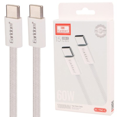Earldom EC-196C-C Καλώδιο USB-C σε USB-C 60W