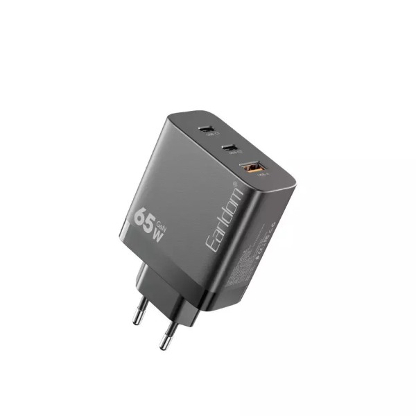 Earldom EU41 Φορτιστής Χωρίς Καλώδιο GaN με Θύρα USB-A και 2 Θύρες USB-C 65W Αξεσουάρ Κινητών/Tablet