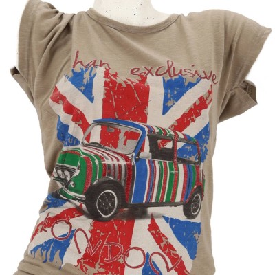 M.H.Y COLLECTION Γυναικείο T-shirt Mε Στάμπα Λονδίνο