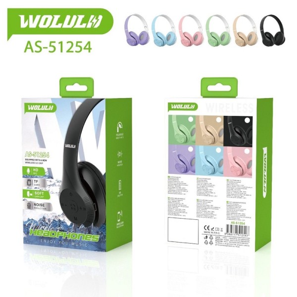 Wolulu AS-51254 Ακουστικά Bluetooth με υποδοχή κάρτας Micro SD