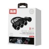 Earldom ET-CS1 Σετ Φόρτισης Αυτοκινήτου με 2xUSB-A & 3xSocket μαζί με Καλώδιο Ενσωματωμένο