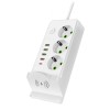 Power Socket QL - 1080U 2500W Πολύμπριζο 3 Θέσεων με 4 Θύρες USB-A και 1 Θύρα USB-C