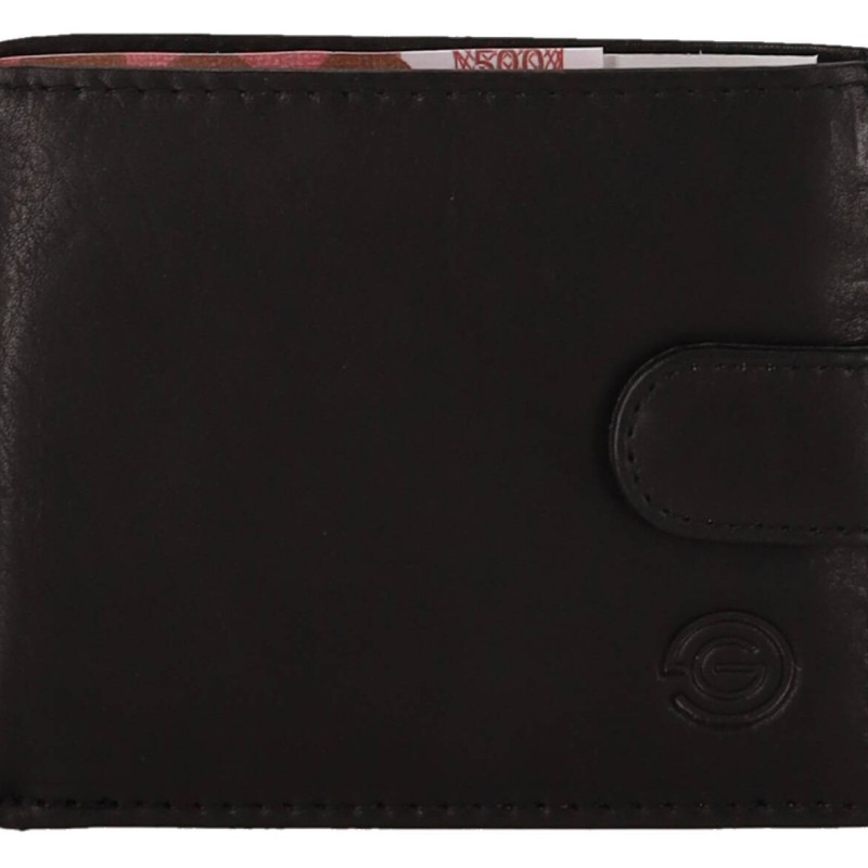 Genuine Leather Aνδρικό Πορτοφόλι Δερμάτινο Με Κούμπωμα