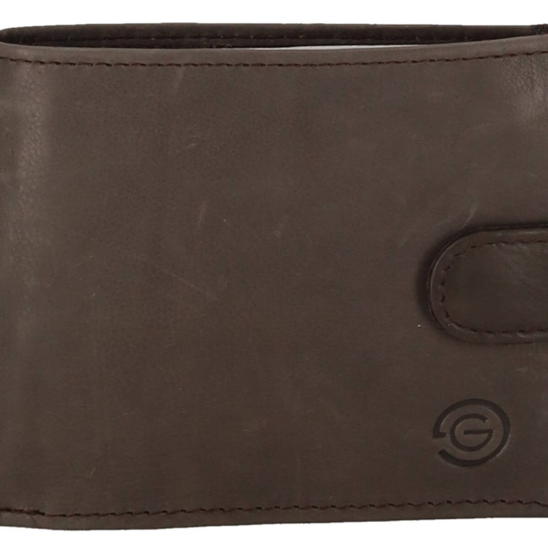 Genuine Leather  Ανδρικό Πορτοφόλι Δερμάτινο Mε Κούμπωμα