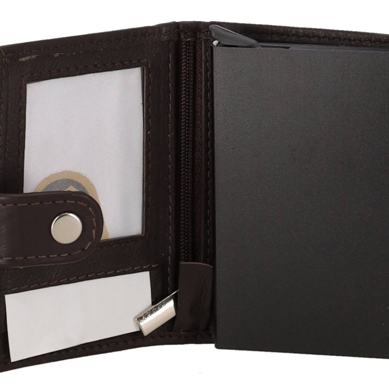 Genuine Leather TR2 Ανδρικό Δερμάτινο Πορτοφόλι Καρτών με RFID και Μηχανισμό Slide Genuine Leather TR2 Ανδρικό Δερμάτινο Πορτοφόλι Καρτών με RFID και Μηχανισμό Slide