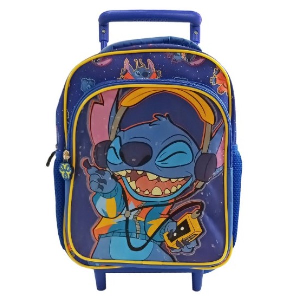Disney Τσάντα Τρόλευ/Πλάτης  Νηπίου Stitch με Μπροστινή Τσέπη 29cm