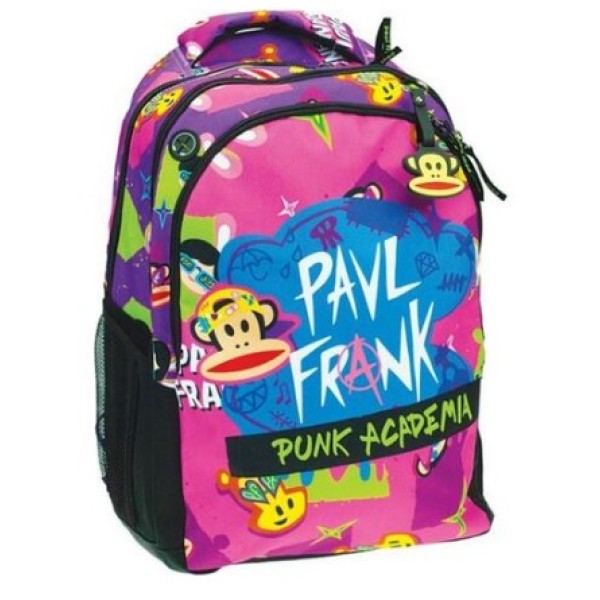 Back Me Up Σχολική Τσάντα Δημοτικού Πολύχρωμη Οβάλ Paul Frank Punk