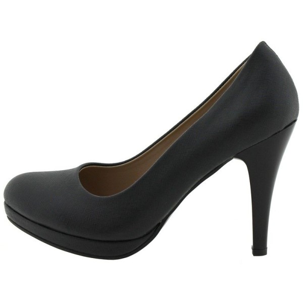 CAPRITO Heels Leather With Double Fiapa Embossed In Black Color