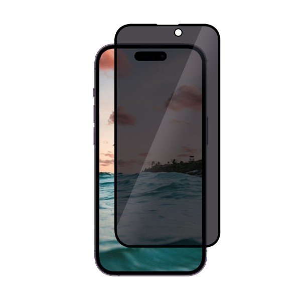 Mietubl Privacy Fullscreen Tempered Glass Μαύρο (Iphone 15 & Iphone 16)