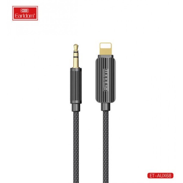 Earldom ET-AUX68 3.5mm Aux Audio to Lightning 120cm Αξεσουάρ Κινητών/Tablet