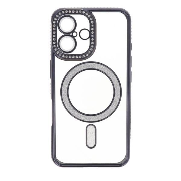 IRIS Back Cover Θήκη Σιλικόνης Με Τζαμάκι Κάμερας, Magsafe, Στρασάκια Και Γκλίτερ (Iphone 16)