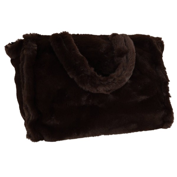 Γυναικεία Γούνινη Τσάντα Ώμου -Animal Print