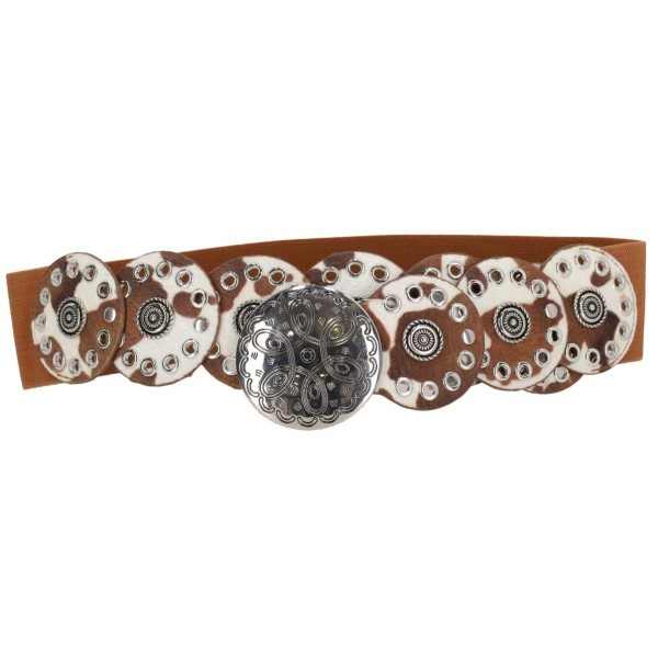 Joy Star Women's Elastic Pony Belt -Animal Print