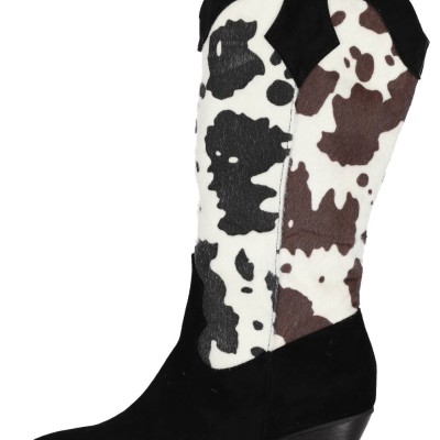 Bestelle Γυναικείο Μποτάκι Σε Στυλ Cowboy -Animal Print