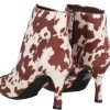 Ideal Shoes Γυναικεία Μποτάκια Στιλέτο με Μυτερή Μύτη -Animal Print