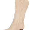Ideal Shoes Γυναικείο Μποτάκι Καστόρ Σε Στυλ Cowboy
