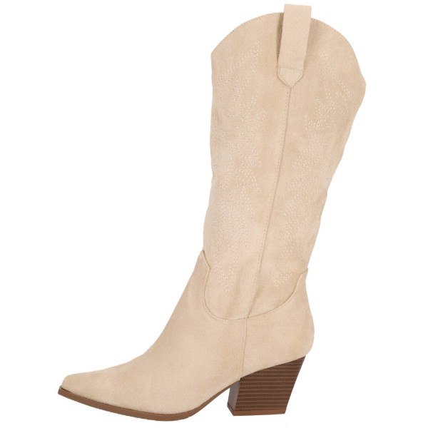 Ideal Shoes Γυναικείο Μποτάκι Καστόρ Σε Στυλ Cowboy