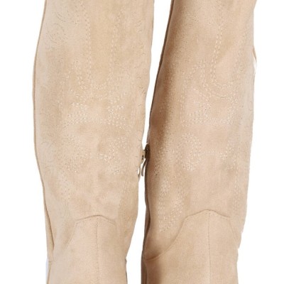 Ideal Shoes Γυναικείο Μποτάκι Καστόρ Σε Στυλ Cowboy
