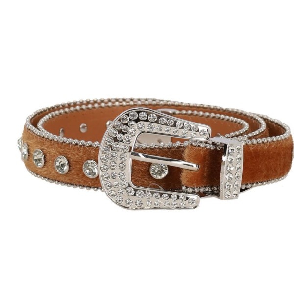Joy Star Lamoda Women's Pony Belt with Rhinestones