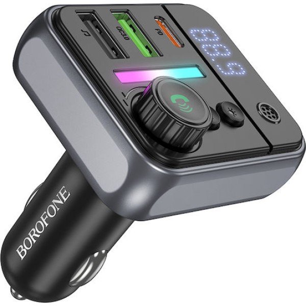 Borofone BC50 FM Transmitter Αυτοκινήτο με USB / Type-C Αξεσουάρ Κινητών/Tablet