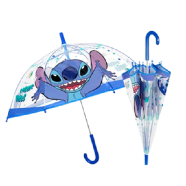 Disney Αντιανεμική Παιδική Ομπρέλα Μπαστούνι Stitch