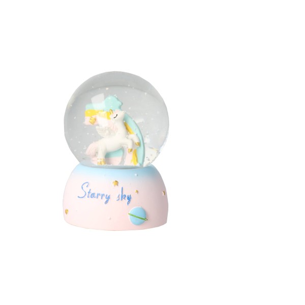 Snow Globe With Light And Music - Unicorn