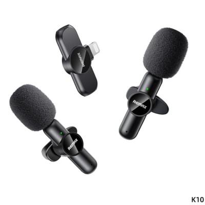REMAX K10 One-to-Two Live Stream Wireless Microphone (Iphone / Lightning Port)