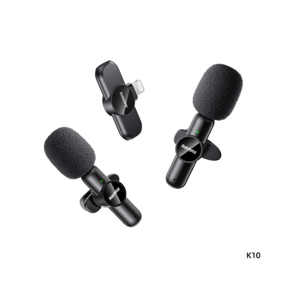 REMAX K10 One-to-Two Live Stream Wireless Microphone (Iphone / Lightning Port)
