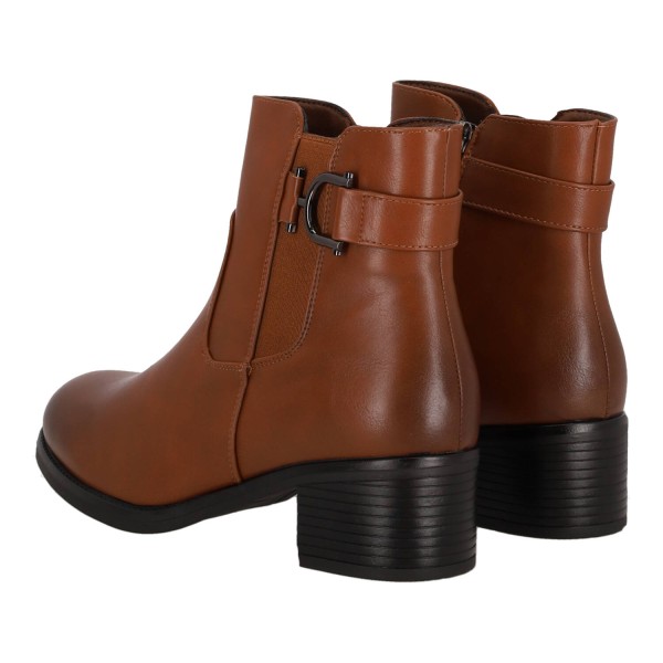 PLATO Women's Leatherette Ankle Boots with Chunky Low Heel PLATO Women's Leatherette Ankle Boots with Chunky Low Heel