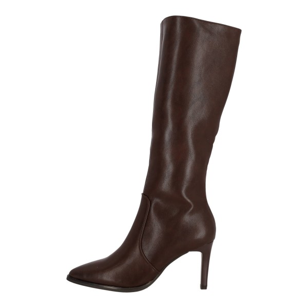 CHC SHOES Γυναικεία Ψηλή Μπότα Δερματίνη με Λεπτό Τακούνι