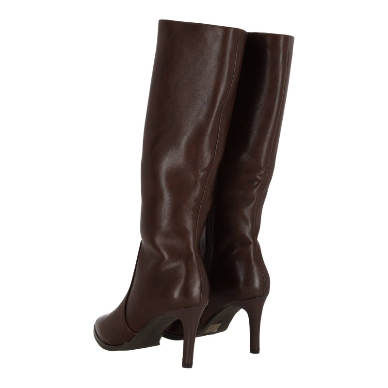 CHC SHOES Γυναικεία Ψηλή Μπότα Δερματίνη με Λεπτό Τακούνι