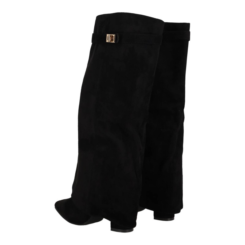 OEM Γυναικείες Μπότες Suede με Χοντρό Τακούνι