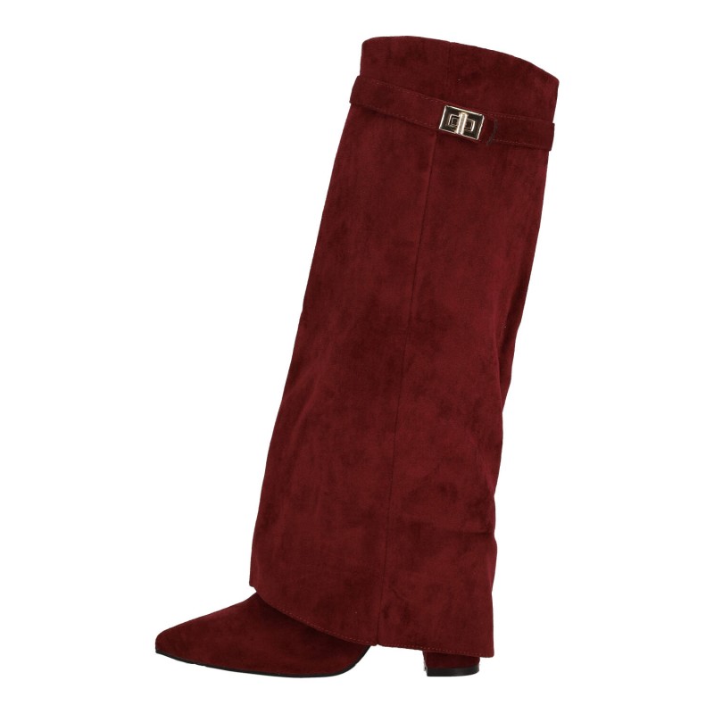 OEM Γυναικείες Μπότες Suede με Χοντρό Τακούνι