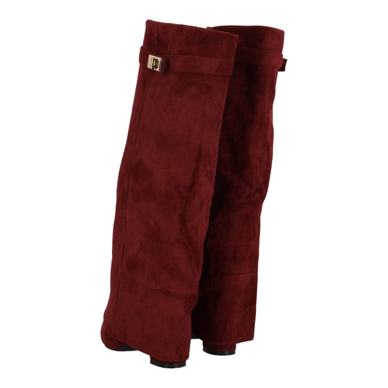 OEM Γυναικείες Μπότες Suede με Χοντρό Τακούνι