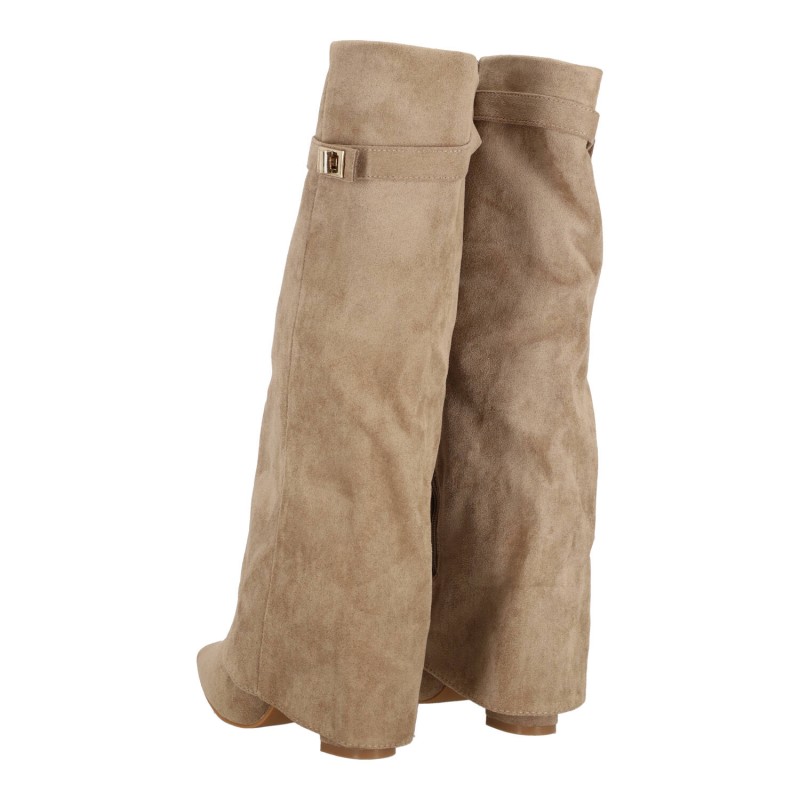 OEM Γυναικείες Μπότες Suede με Χοντρό Τακούνι