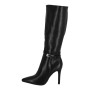 Ideal Shoes Γυναικείες Ψηλές Μπότες Δερματίνη με Λεπτό Τακούνι