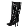 Ideal Shoes Γυναικεία Ψηλή Μπότα Λουστρίνι με Λεπτό Τακούνι Ideal Shoes Γυναικεία Ψηλή Μπότα Λουστρίνι με Λεπτό Τακούνι
