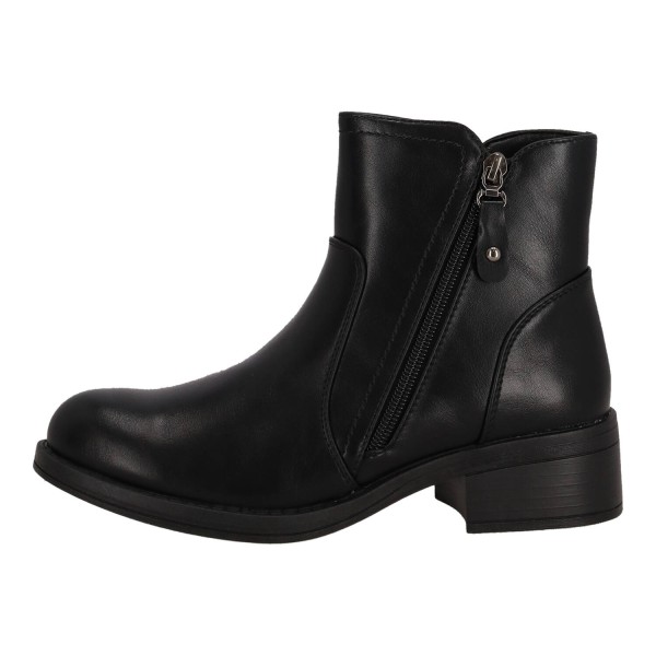 PLATO Women's Leatherette Ankle Boots with Zipper