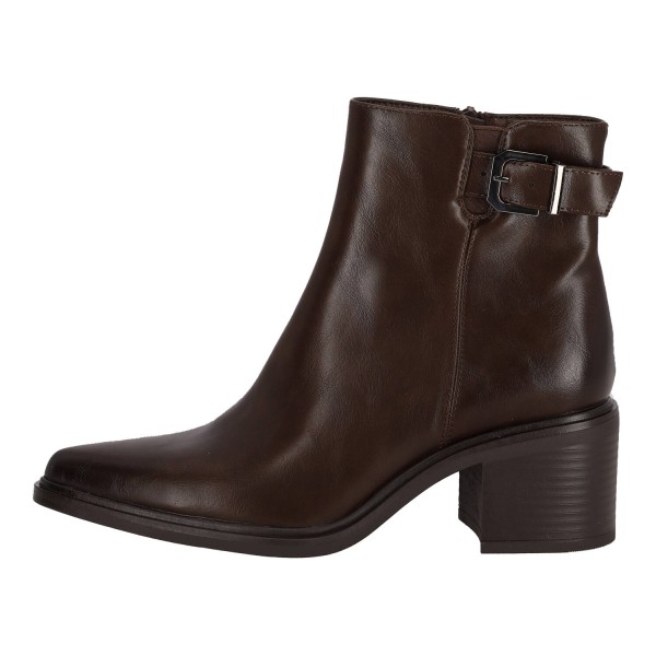 Me Cink Me Women's Low Leatherette Boot with Short Thick Heel