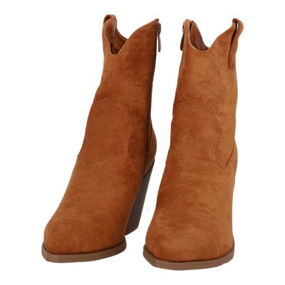 Day Vine Γυναικείο Χαμηλό Mποτάκι Suede σε Στυλ Cowboy