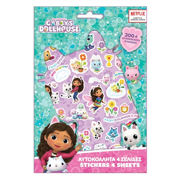 Μπλοκ Με 300 Αυτοκολλητα Gabby's Dollhouse