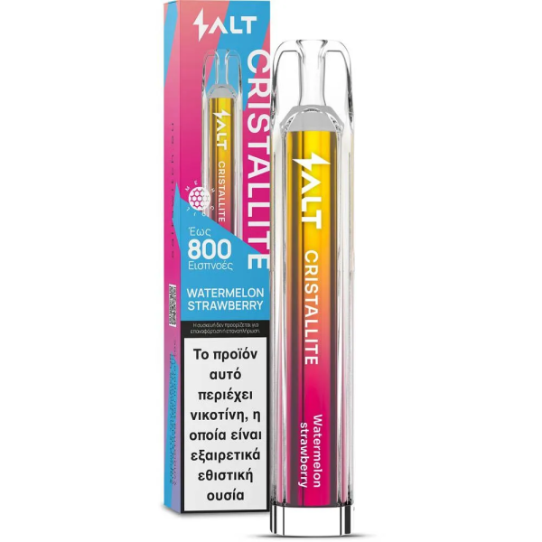Salt Cristallite Disposable Electronic Cigarette 800 Puffs Watermelon Strawberry 2ml 20mg